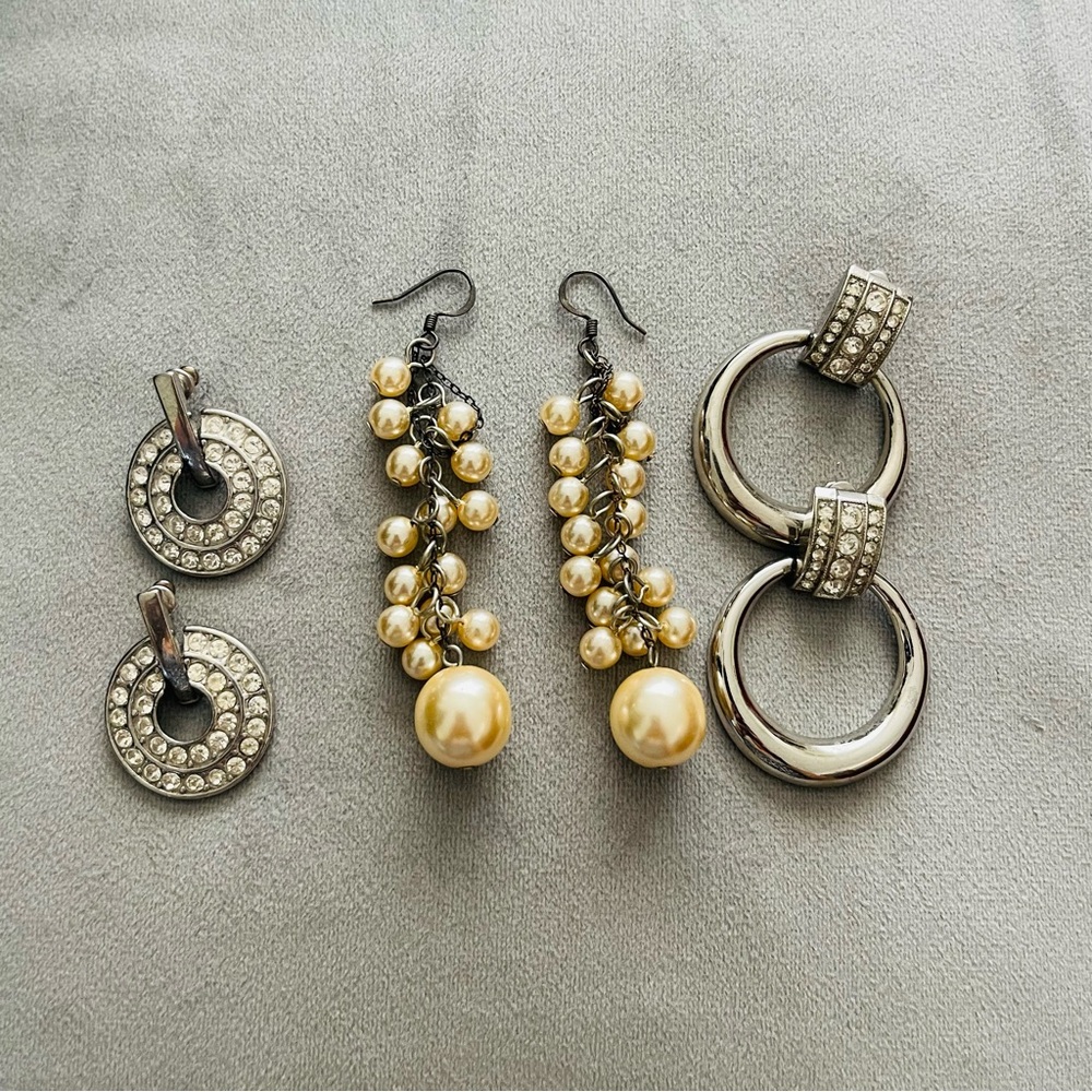 THREE Pair of Party Earrings 🍾